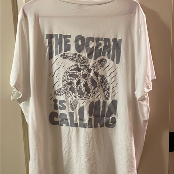 White T-Shirt with Turtle Design - Picture 7 of 7